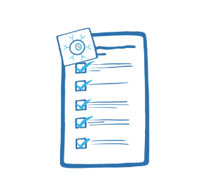 Zeichnung Checkliste