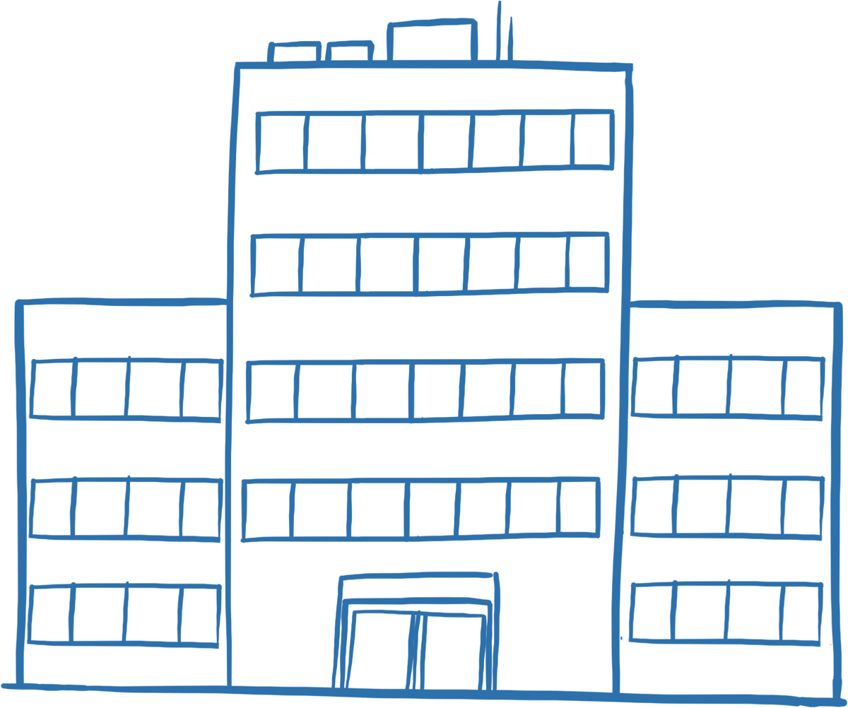 Illustration eines Krankenhaus